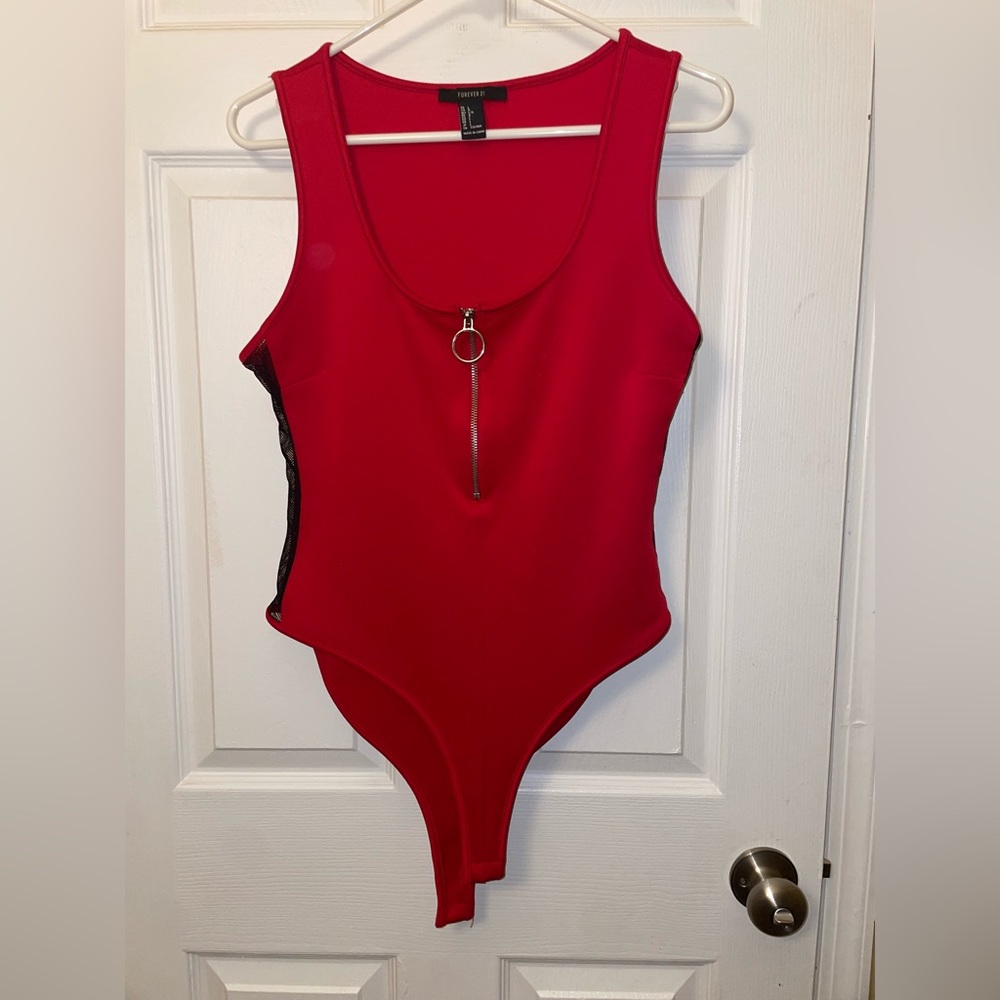 Half Zip-Up Bodysuit